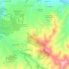 Mapa topográfico Comunidad Los Peumos, altitude, relevo