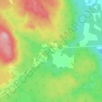Mapa topográfico Miocene, altitude, relevo