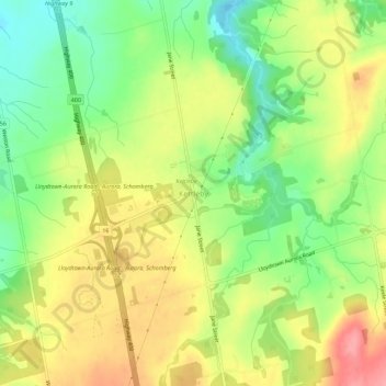 Mapa topográfico Kettleby, altitude, relevo
