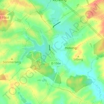 Mapa topográfico Hirbach, altitude, relevo