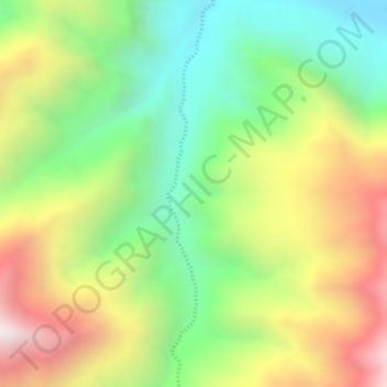 Mapa topográfico Astamba, altitude, relevo