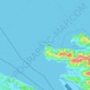 Mapa topográfico Piran / Pirano, altitude, relevo