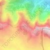 Mapa topográfico Punta Quaira di Sennes, altitude, relevo