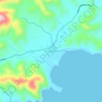 Mapa topográfico Diarabasin, altitude, relevo