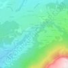 Mapa topográfico La Croze, altitude, relevo