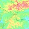 Mapa topográfico Korumburra, altitude, relevo