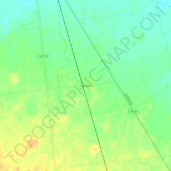 Mapa topográfico Mentzer, altitude, relevo