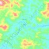 Mapa topográfico Miraí, altitude, relevo