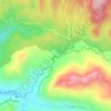 Mapa topográfico Cascada "La Bujona", altitude, relevo