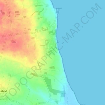 Mapa topográfico Solskrænten, altitude, relevo