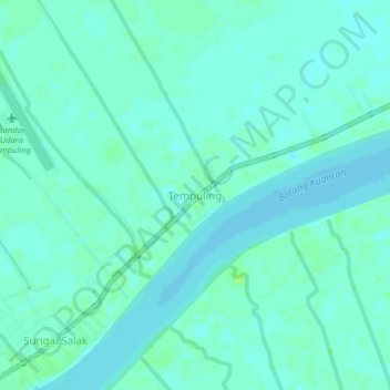 Mapa topográfico Tempuling, altitude, relevo