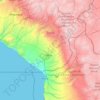 Mapa topográfico Tacna, altitude, relevo