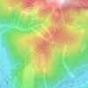 Mapa topográfico Monte di Cabia, altitude, relevo