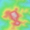 Mapa topográfico Azan Rara, altitude, relevo
