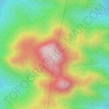 Mapa topográfico Azan Rara, altitude, relevo