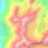 Mapa topográfico Pic de Malcaras, altitude, relevo