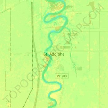 Mapa topográfico St. Adolphe, altitude, relevo