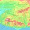 Mapa topográfico Thousand Oaks, altitude, relevo