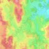 Mapa topográfico La Paulie, altitude, relevo