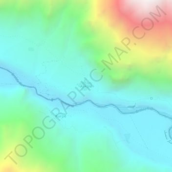 Mapa topográfico Askole, altitude, relevo