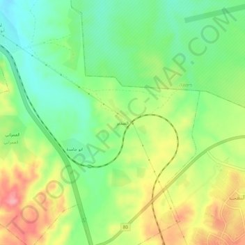 Mapa topográfico Al Sdir, altitude, relevo