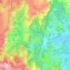 Mapa topográfico Jalatogne, altitude, relevo
