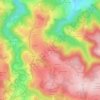 Mapa topográfico Le Mont, altitude, relevo