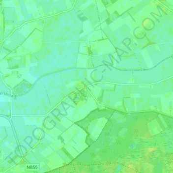 Mapa topográfico Lheebroek, altitude, relevo