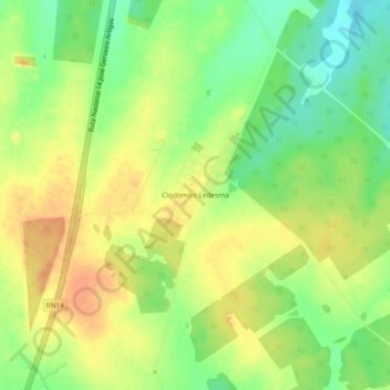 Mapa topográfico Clodomiro Ledesma, altitude, relevo