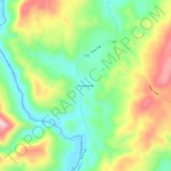 Mapa topográfico Morrompulli, altitude, relevo