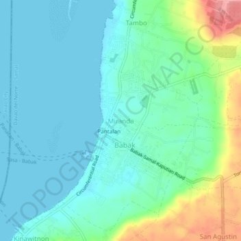 Mapa topográfico Miranda, altitude, relevo