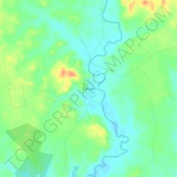 Mapa topográfico Daular, altitude, relevo