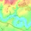 Mapa topográfico Swinbrook, altitude, relevo
