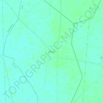 Mapa topográfico Dhobi, altitude, relevo
