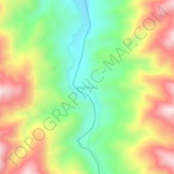 Mapa topográfico Alto Perú, altitude, relevo