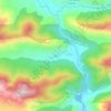 Mapa topográfico Gete, altitude, relevo