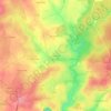 Mapa topográfico La Faverie, altitude, relevo