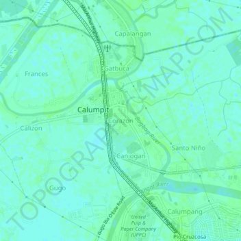 Mapa topográfico Corazon, altitude, relevo