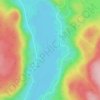 Mapa topográfico Lac Gaucher, altitude, relevo