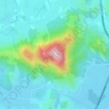 Mapa topográfico Morro do Céu, altitude, relevo