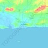 Mapa topográfico Sampang, altitude, relevo