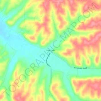 Mapa topográfico Pine View, altitude, relevo
