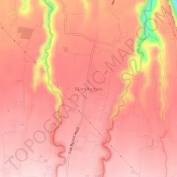 Mapa topográfico Mantibugao, altitude, relevo