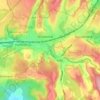 Mapa topográfico Camelsdale, altitude, relevo