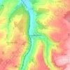 Mapa topográfico Laudenbach, altitude, relevo