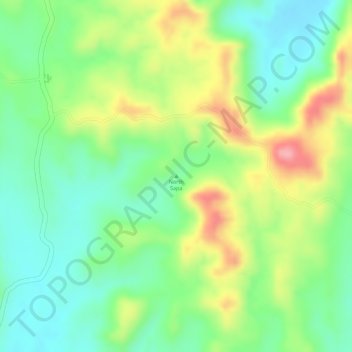 Mapa topográfico North Sapa, altitude, relevo