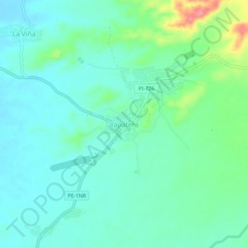 Mapa topográfico Yapatera, altitude, relevo