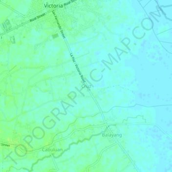 Mapa topográfico Cruz, altitude, relevo