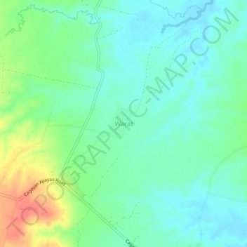 Mapa topográfico Warat, altitude, relevo