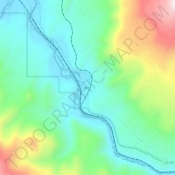 Mapa topográfico Bond, altitude, relevo
